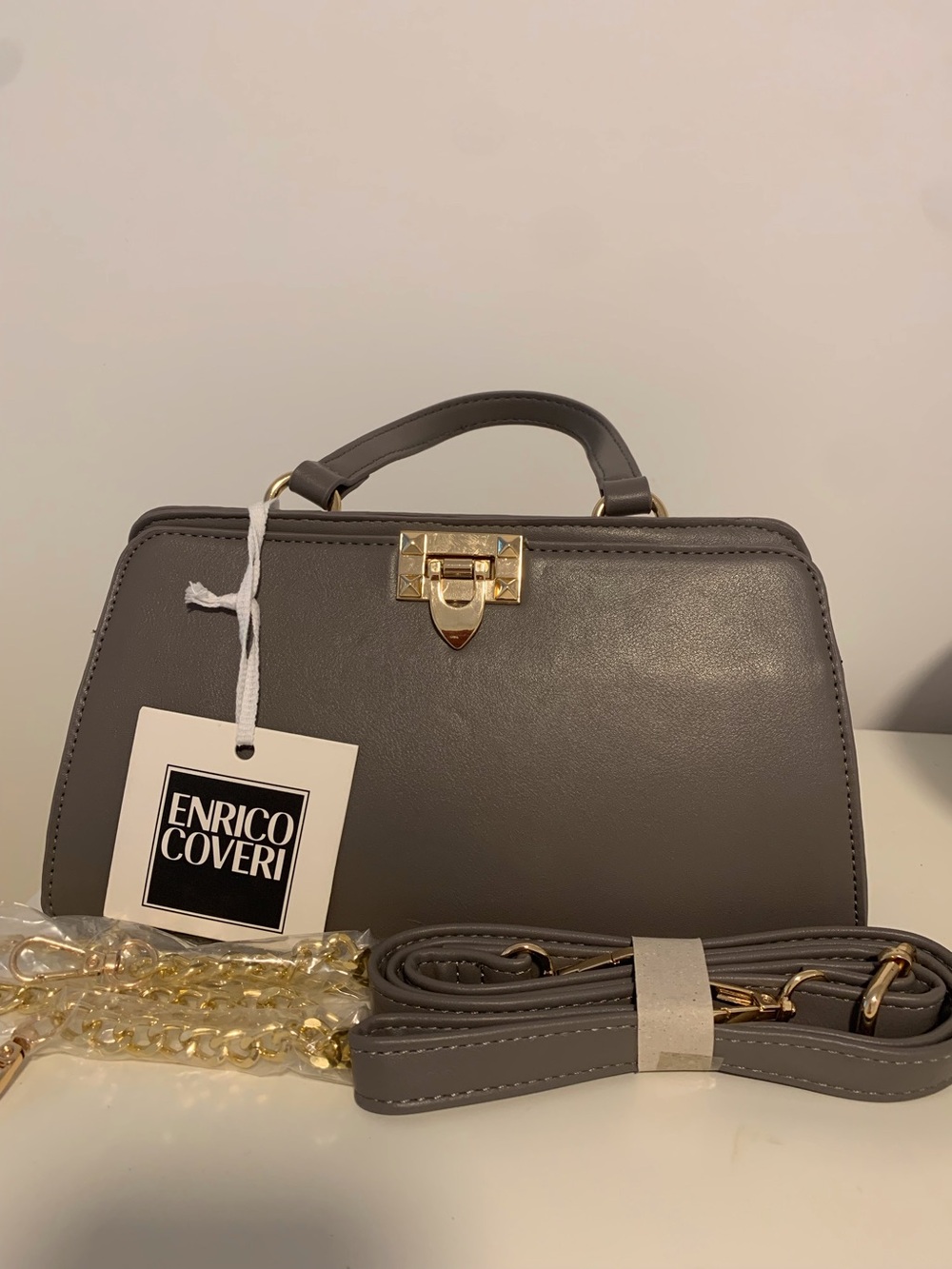 Enrico Coveri Original Taupe Bag